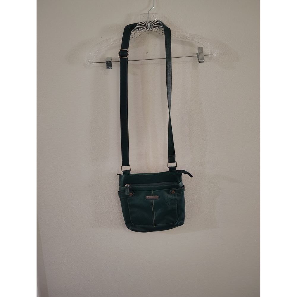 Rosetti Teal Green Pebbled Faux Leather Crossbody Bag‎ Adjustable Strap Purse